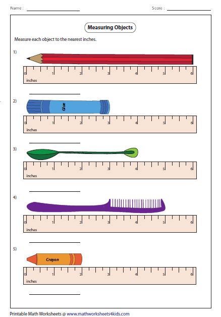 Measuring Inch Worksheets