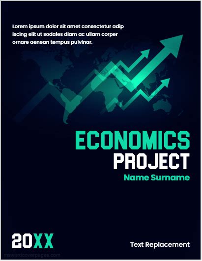 Economics Project Cover Page Templates | Download Edit Print