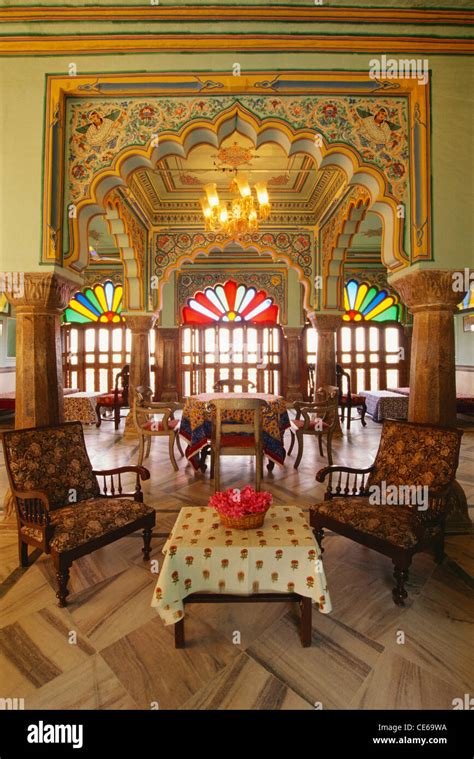 Raj Mahal Palace Hotel interior ; Tonk ; Rajasthan ; India ; asia Stock Photo - Alamy