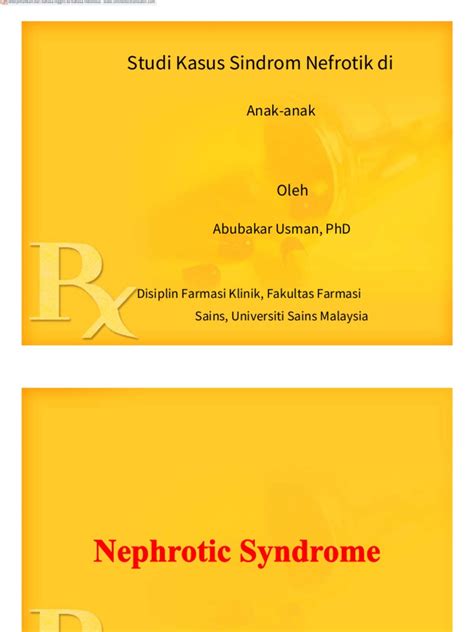 Case Study - Nephrotic Syndrome - En.id | PDF