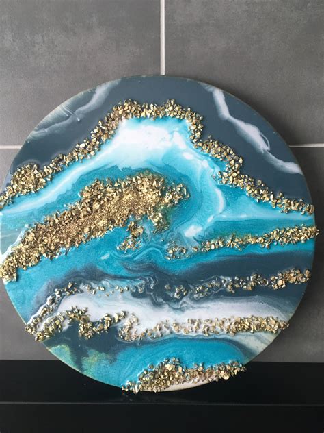 Excited to share this item from my #etsy shop: Teal Geode Wall Art ...