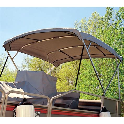 Taylor Made 1" Square Tube Pontoon Bimini Top, 8.5' Wide - Gray | Bimini, Pontoon, Boat bimini top