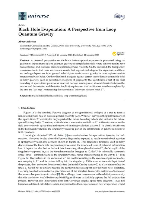 (PDF) Black Hole Evaporation: A Perspective from Loop Quantum Gravity