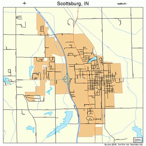 Scottsburg Indiana Street Map 1868526