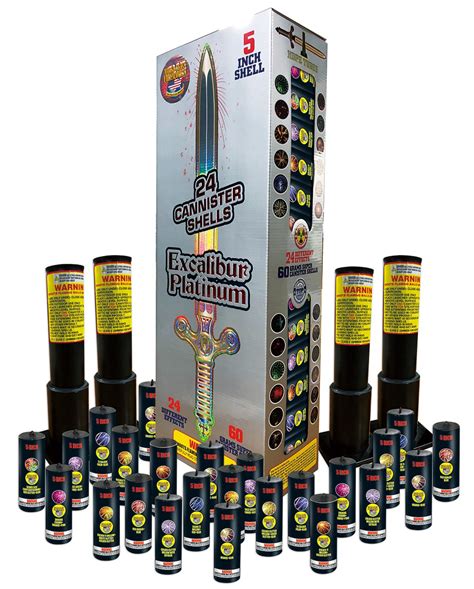 Excalibur Platinum 5″ (24 shells) – Crossroads Fireworks Quad Cities Superstore