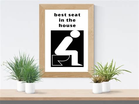 Funny bathroom print humorous bathroom wall art digital | Etsy