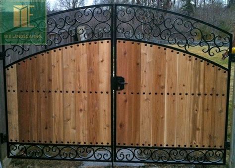 wood iron fence designs - Handmade Gates custom wrought iron and cedar ...