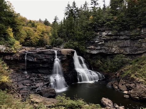 The falls out at Blackwater Falls State Park in WV are absolutely ...