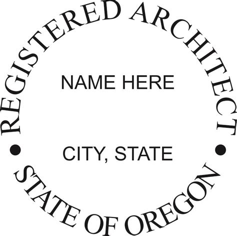 OREGON Pre-inked Registered Architect Stamp - Winmark Stamp & Sign - Stamps and Signs