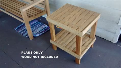 DIY Patio End Table PLANS Outdoor/garden Furniture | Etsy