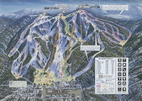 Snow Summit Trail Map • Piste Map • Panoramic Mountain Map