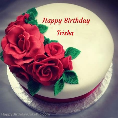 ️ Roses Birthday Cake For Trisha