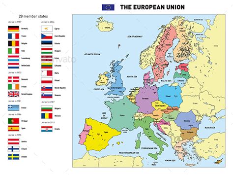 European Union Map With Capitals