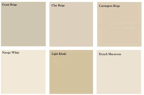 I will be going for between light khaki (5) and grant beige (1). | Beige paint colors, Light ...