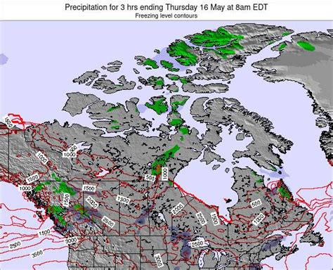 Canada Precipitation for 3 hrs ending Thursday 19 Aug at 2am EDT