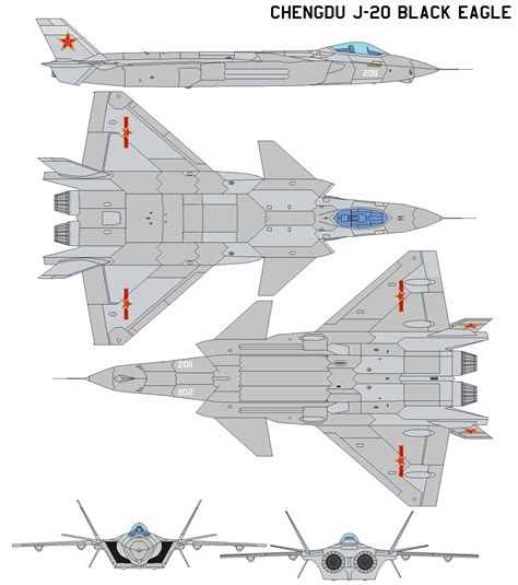 Chengdu J-20 Black Eagle aircraft 3 by bagera3005 on DeviantArt