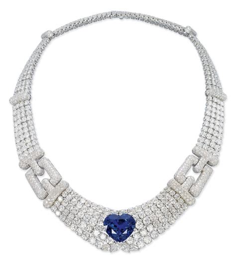 A SAPPHIRE AND DIAMOND NECKLACE, BY CARTIER | Jewelry, necklace ...