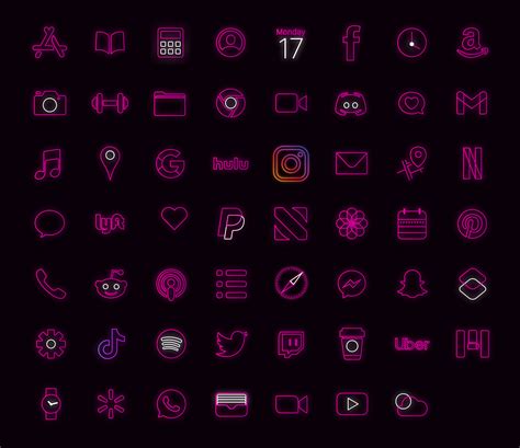 Neon Pink App Icons Free - Neon Pink Aesthetic for iOS 14 and Android 💖