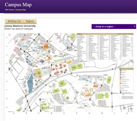 JMU Bad Design. This is the campus map page on the JMU… | by Mac Rowan | Medium