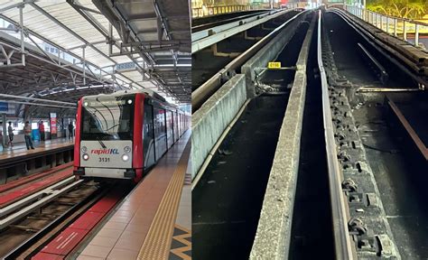 Rapid KL LRT Ampang and Sri Petaling Line disrupted due to kinked rails ...