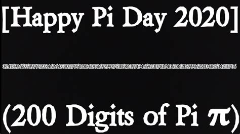 [Happy Pi Day 2020] (200 Digits of Pi 𝛑) 3. ...