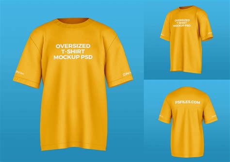 Free Oversized T-Shirt Mockup PSD set - PsFiles