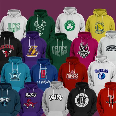 Team logos hoodies - - Oncourt Basketball