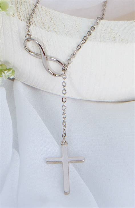 Sterling Silver Infinity Cross Necklace - Still Waters Apparel