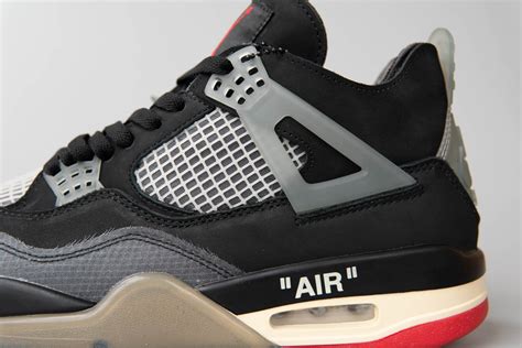 jordan 4 off white bred Black