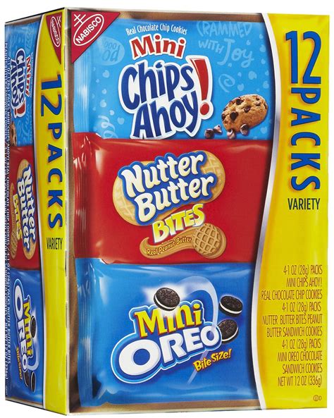 Nabisco Cookies Chips Ahoy, Nutter Butter & Oreo Minis Variety Pack 12 Ct (1 Box)- Buy Online in ...