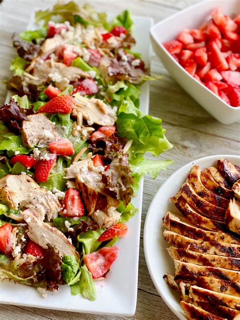 Chicken Strawberry Salad | Chicken Poppyseed Salad Dressing | VIDEO