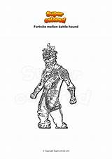 Coloring Page Fortnite molten Battle hound  Supercoloredcom sketch template