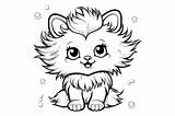 Fluffy Coloring Page Drawing For Kids Graphic By MyCreativeLife  sketch template