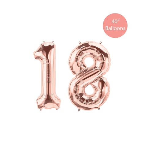 18 Number Balloon 18 Rose Gold Balloon Jumbo Balloons 18 | Etsy