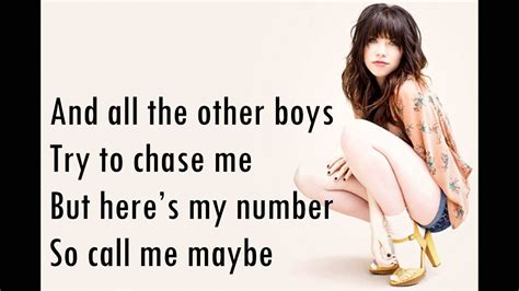 Carly Rae Jepsen - Call Me Maybe [Lyrics Video] - YouTube