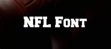 NFL Font Free Download