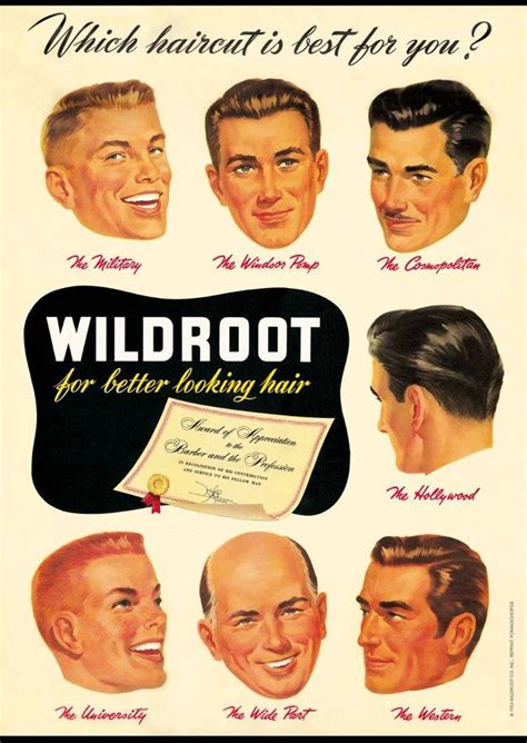 wildroot | Vintage hairstyles for men, 1950s mens hairstyles, Vintage ...