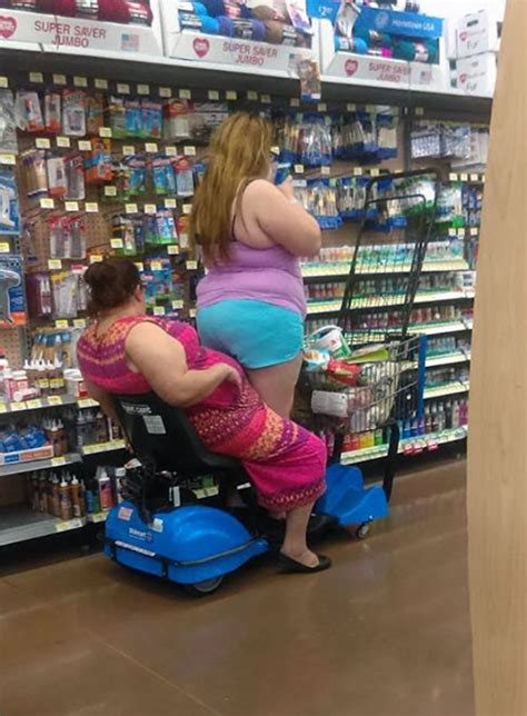 Americans Riding Around Walmart In Really Weird Ways - Funny Wallpaper 7