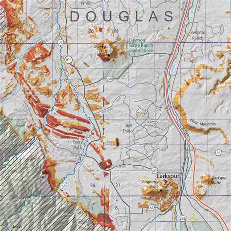 Map Douglas County Colorado - Map Of West