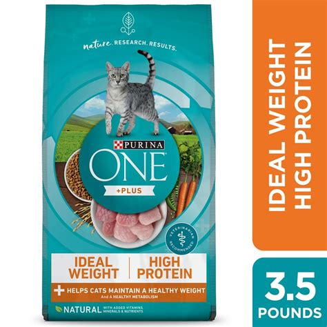 Purina ONE High Protein, Healthy Weight Dry Cat Food, +Plus Ideal Weight With Turkey, 3.5 lb ...