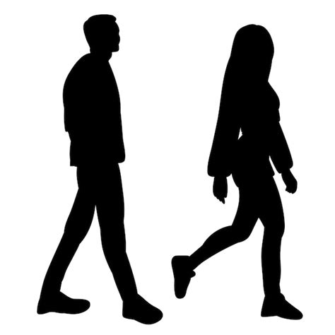 People Silhouette White Png