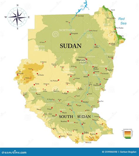 Physical Map Of Sudan South Sudan Maps – NBKomputer