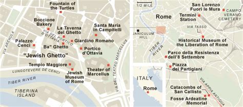 Rome Jewish Quarter Map