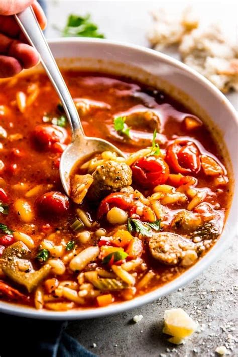 Slow Cooker Tuscan White Bean Soup with Sausage | Savory Nothings