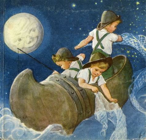 Wynken, Blynken and Nod; My mother used to read her book with these beautiful illustrations. I ...