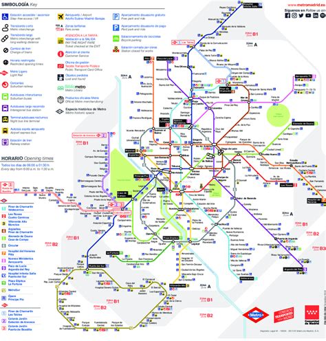 The 2019 Madrid metro and light rail networks (courtesy of Metro de ...