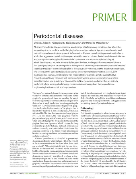 (PDF) Periodontal diseases