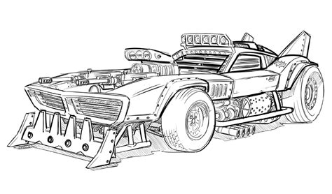 ArtStation - Dystopian Batmobile, Damon Moran Pencil Art Drawings, Car Drawings, Futuristic Cars ...