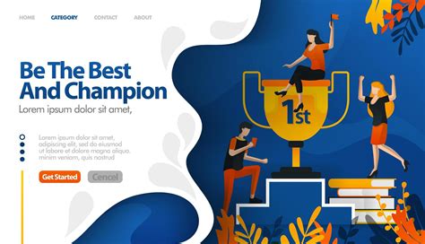 be the best and champion, trophy for number one, prize for winner vector illustration concept ...