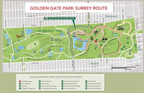 Golden Gate Park Map Detailed